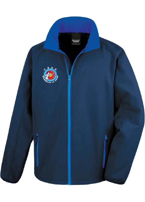 VESTE SOFSHELL HOMME ANTI-COEUR+DOS CSAG MOURMELON TIR