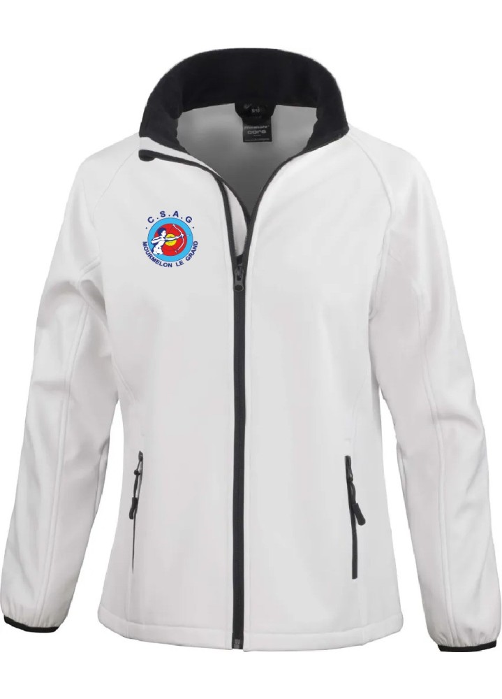 VESTE SOFSHELL FEMME ANTI-COEUR+DOS CSAG MOURMELON TIR
