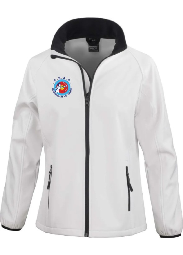 VESTE SOFSHELL FEMME ANTI-COEUR+DOS CSAG MOURMELON TIR