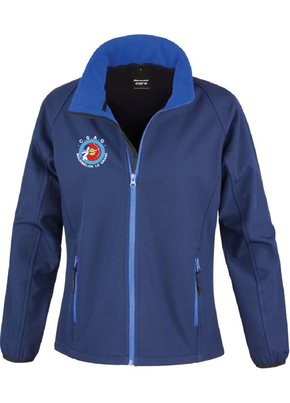VESTE SOFSHELL FEMME ANTI-COEUR+DOS CSAG MOURMELON TIR