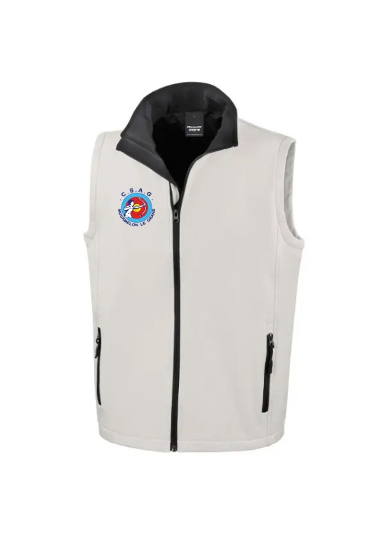 BODYWARMER SOFSHELL HOMME ANTI-COEUR+DOS CSAG MOURMELON TIR