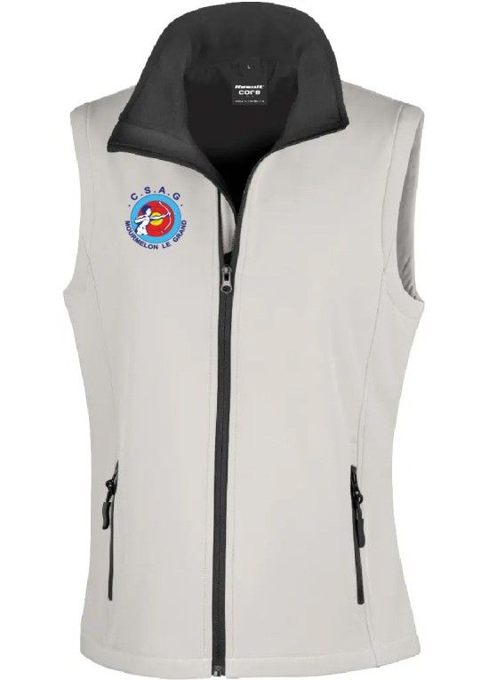 BODYWARMER SOFSHELL FEMME ANTI-COEUR+DOS CSAG MOURMELON TIR