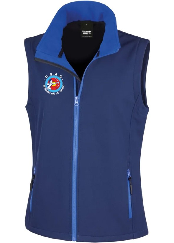 BODYWARMER SOFSHELL FEMME ANTI-COEUR+DOS CSAG MOURMELON TIR