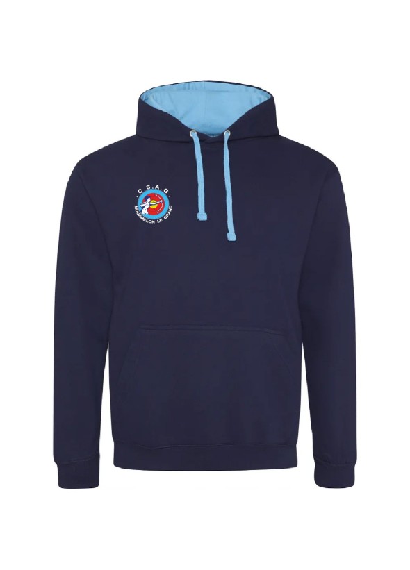SWEAT A CAPUCHE ADULTE ANTI-COEUR+DOS CSAG MOURMELON TIR