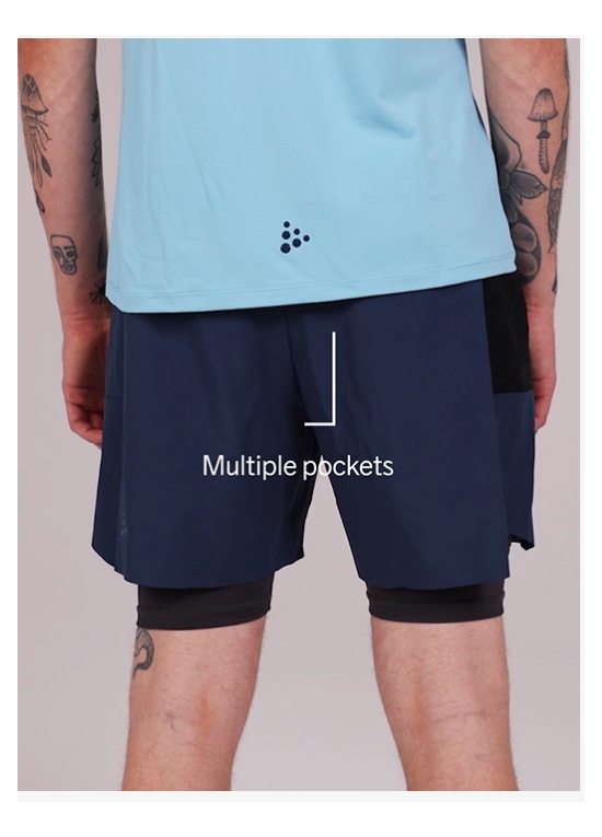 CRAFT PRO TRAIL 2IN1 SHORTS NOIR M