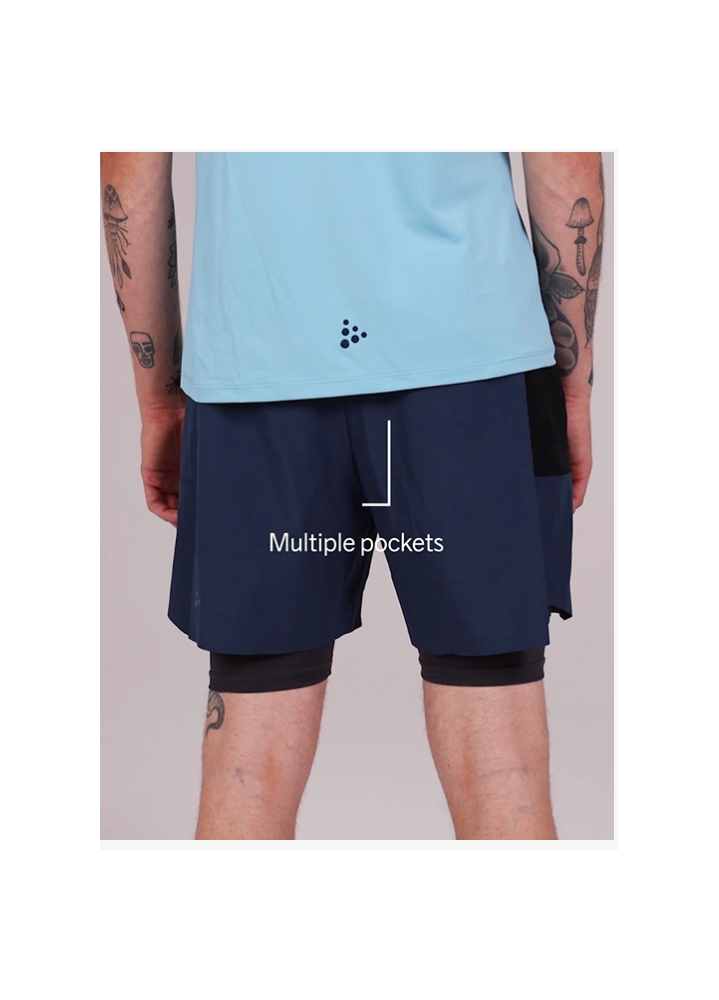CRAFT PRO TRAIL 2IN1 SHORTS NOIR M