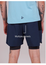 CRAFT PRO TRAIL 2IN1 SHORTS NOIR M