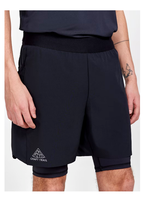 CRAFT PRO TRAIL 2IN1 SHORTS NOIR M