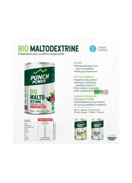 PUNCH POWER BIO MALTO-DEXTRINE CITRON