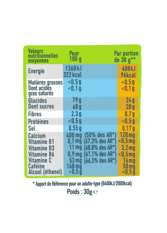 ANDROS SPORT GUMMIES BOOST MANGUE BANANE CAFÉ VERT 30G