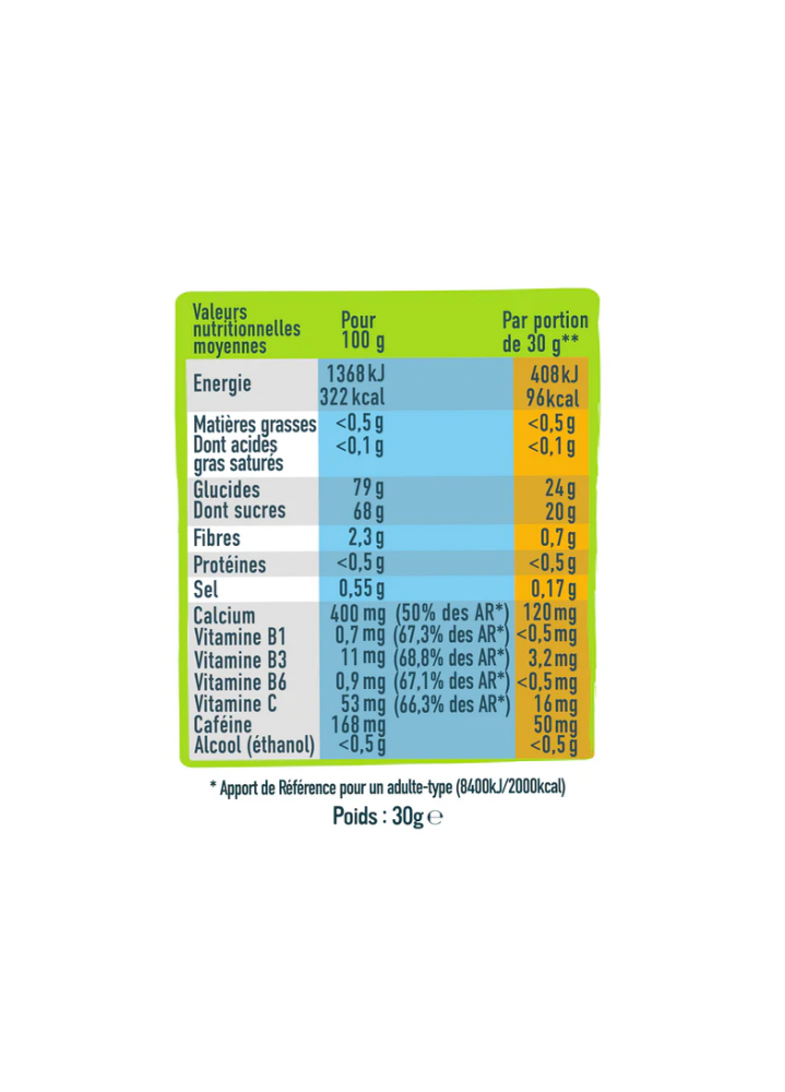 ANDROS SPORT GUMMIES BOOST MANGUE BANANE CAFÉ VERT 30G